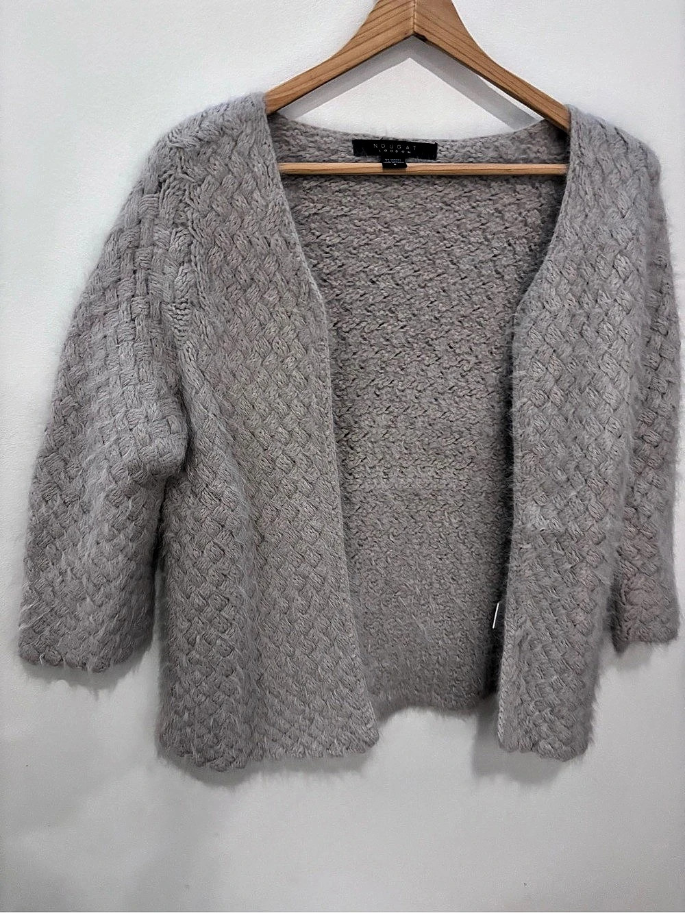 Nougat London Angora Knit Cardigan in Gray Size 2